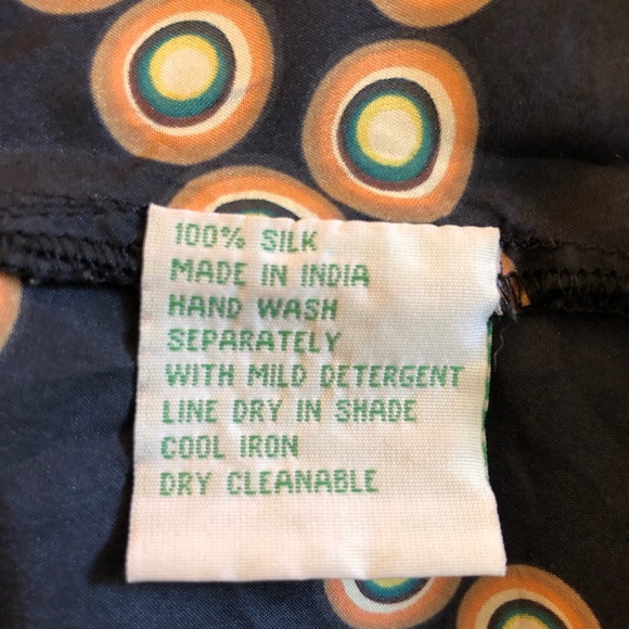 Anthropologie Lil Bull’s-Eye Circle Silk Dress - Picture 6 of 6